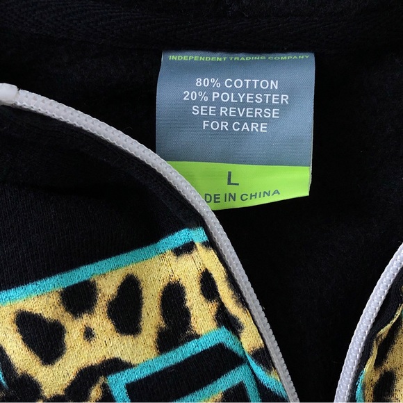 LMFAO Sexy And I Know It Party Rock Black Fleece Zip Up Hoodie Sweater L - Picture 12 of 14